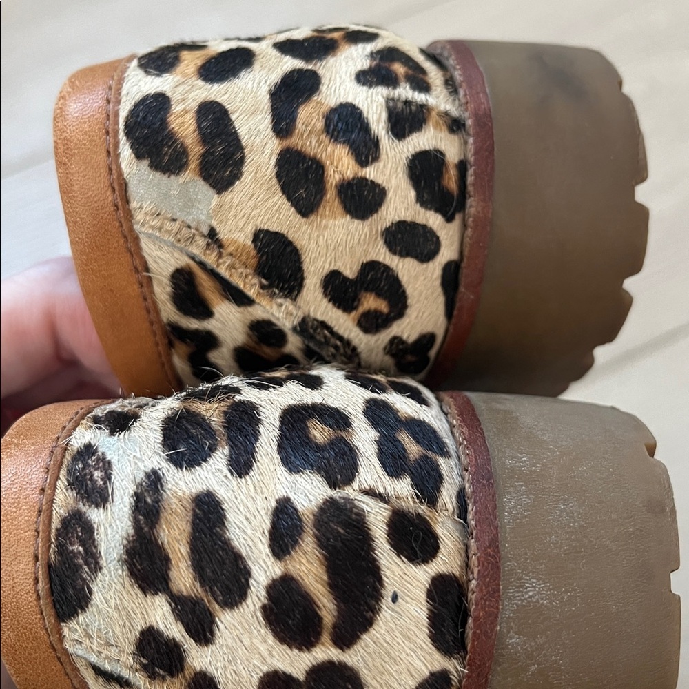 Sperry Topsider Pony Hair Leopard Print Leather Chunky Sole Loafers - Picture 7 of 7